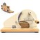 LockTide Foldable Extra Large Manual Bread Slicer for Sourdough Bread - Adjustable Thickness &amp; Evenly Slice, with Knob and Scale, Folding Woodbase, Suction Cups and Bread Guide for Bagel, Sandwiches