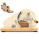 LockTide Foldable Extra Large Manual Bread Slicer for Sourdough Bread - Adjustable Thickness &amp; Evenly Slice, with Knob and Scale, Folding Woodbase, Suction Cups and Bread Guide for Bagel, Sandwiches