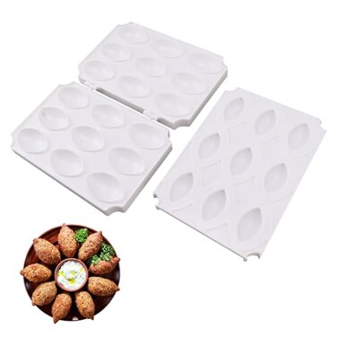 Tomotato Kibbeh Rolls Maker Mold, 9 Grids Meatball Maker Press Tool