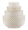 KooK Ceramic Nesting Bowls, Embossed, Oven Safe, Set of 4, Ivory