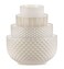 KooK Ceramic Nesting Bowls, Embossed, Oven Safe, Set of 4, Ivory