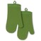 KitchenAid Ribbed Soft Silicone Oven Mitt 2-Pack Set, 7.5"x13", Matcha