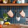 KitchenAid Gingham Mini Oven Mitt 2-Pack Set, Honey, 5.5"x8