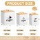 Maxdot 3 Set Coffee Tea Sugar Containers Kitchen Canisters, Cream