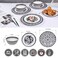 Lechoo Melamine Dinnerware Sets-12Pcs Melamine Plates and Bowls Set, Round