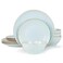 Famiware Jupiter Plates and Bowls Sets with Rim, Stoneware Dinnerware for 4