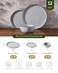 Famiware Mercury 12-Piece Stoneware Dinnerware Set, Light Grey