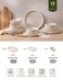 Famiware Nebula 12-Piece Stoneware Dinnerware Set, Creamy White