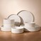 Famiware Nebula 12-Piece Stoneware Dinnerware Set, Creamy White