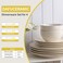 Dafuceramic Plates and Bowls Sets, 12 Pieces Modern Stoneware Dinnerware Set for 4 Kitchen Dinner Set Ceramic Dishware Dishes Set Microwave and Dishwasher Safe (White)