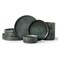 Famiware Star Stoneware Dinnerware Set, Reactive Glaze Plates &amp; Bowls for 4