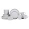 Stone Lain Celina Modern Stoneware 16-Piece Dinnerware Set, Plates and Bowls Set, White Glossy, Dish Set Service for 4
