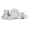 Stone Lain Celina Modern Stoneware 16-Piece Dinnerware Set, Plates and Bowls Set, White Glossy, Dish Set Service for 4