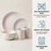 Supernal 32PCS Beige Wheat Straw Dinnerware Set for 8, Unbreakable Dishes
