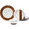 Lehaha Rustic Modern Melamine Dinnerware Sets, Marble Dishes Set for 4