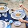 Lechoo Melamine Dinnerware Sets-12Pcs Floral Dinnerware Set Service for 4