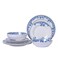 Lechoo Melamine Dinnerware Sets-12Pcs Floral Dinnerware Set Service for 4