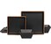 Gofunfun Melamine Dinnerware Sets Service for 4, Square Dinner Plates and Bowls Set