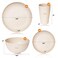 Sweven Wheat Straw Dinnerware Sets Unbreakable Dinnerware Sets Dishwasher Microwave Safe Dinnerware Eco Friendly Non Breakable Dinnerware Sets Rv Outdoor Camping (Beige, Service for 8 (32 Pcs))