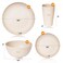 Sweven Wheat Straw Dinnerware Sets Unbreakable Dinnerware Sets Dishwasher Microwave Safe Dinnerware Eco Friendly Non Breakable Dinnerware Sets Rv Outdoor Camping (Beige, Service for 8 (32 Pcs))