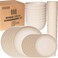 Sweven Wheat Straw Dinnerware Sets Unbreakable Dinnerware Sets Dishwasher Microwave Safe Dinnerware Eco Friendly Non Breakable Dinnerware Sets Rv Outdoor Camping (Beige, Service for 8 (32 Pcs))