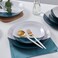Stone Lain Stone + Lain Lizzy Stoneware 12-Piece Round Dinnerware Set, Emerald Green