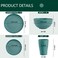 Supernal 32 Pcs Teal Wheat Straw Dinnerware Set for 8 Outdoor Camping