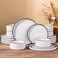 Leratio Stoneware Dinnerware Sets for 4,12-Piece Matte Plates and Bowls Set