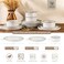 Leratio Stoneware Dinnerware Sets for 4,12-Piece Matte Plates and Bowls Set