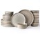 AmorArc Stoneware Dinnerware Sets for 8, 24 Piece Plates and Bowls Sets