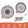 Gofunfun 12-Piece Melamine Dinnerware Sets, Unbreakable Black White Plates and Bowls