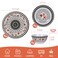 Gofunfun 12-Piece Melamine Dinnerware Sets, Unbreakable Black White Plates and Bowls