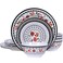 Gofunfun 12-Piece Melamine Dinnerware Sets, Unbreakable Black White Plates and Bowls