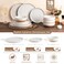 AmorArc Dinnerware Sets for 6, 18 Pieces Ceramic Plates and Bowls Set