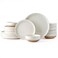 AmorArc Dinnerware Sets for 6, 18 Pieces Ceramic Plates and Bowls Set