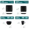 Vancasso Soho Dinnerware Sets 24 Pieces, Black Stoneware Square Place Setting, Dinner Plate, Cups and Plates Sets for Kitchen, Dish Set for 6