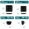 Vancasso Soho Dinnerware Sets 24 Pieces, Black Stoneware Square Place Setting, Dinner Plate, Cups and Plates Sets for Kitchen, Dish Set for 6