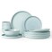 Famiware Milkyway 12-Piece Stoneware Dinnerware Set, Light Blue