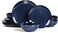 Vicrays 12-Piece Ceramic Dinnerware Set, Dinner Plates, Salad Plates &amp; Cereal Bowls, Dish Set for 4, Microwave, Oven &amp; Dishwasher Safe, Scratch Resistant, Blue
