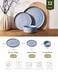 Famiware Annecy 12-Piece Stoneware Dinnerware Set, Reactive Blue