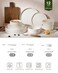 Famiware Nebula 12-Piece Dinnerware Set, Matte Beige White
