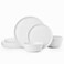 Kingstone 12-Piece Bone China Dinnerware Sets, White