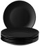 Miamio Dinner Plates Set, Ceramic (Black, 10 Inch) - Modern Everyday Use