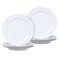 Lechoo White Melamine Dinner Plates, 10Inch 12PCS Plates Dishes Set Camper