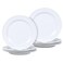 Lechoo White Melamine Dinner Plates, 10Inch 12PCS Plates Dishes Set Camper