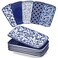 Vancasso Selene Rectangular Dinner Plates 9.5"x5.6"Inch, Ceramic