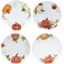 Webbylee 4-Piece Melamine Fall Dinner Plates Set - 10 Inch Pumpkin Dishes