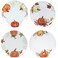 Webbylee 4-Piece Melamine Fall Dinner Plates Set - 10 Inch Pumpkin Dishes