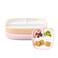 Ello Clean Start Ceramic Toddler Divided Plates, 2 Pack, Cashmere Pink/Dune