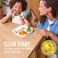 Ello Clean Start Ceramic Toddler Divided Plates, 2 Pack, Cashmere Pink/Dune